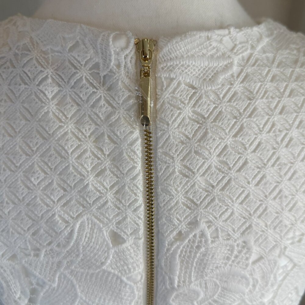 WHBM Lace Dress White with Black Sash Size 4 NWT - Picture 6 of 10